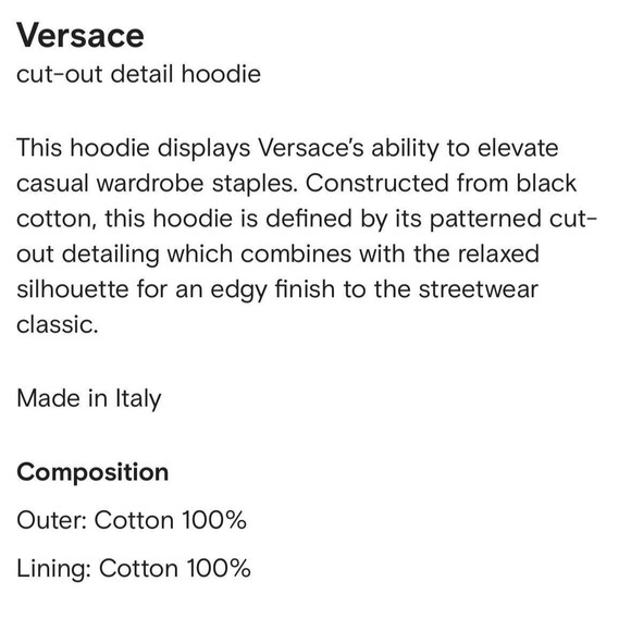 Versace Cut Out Detail Distressed Black Sweater Hoodie Oversized 38/2 NWT $2,150 - Picture 14 of 15